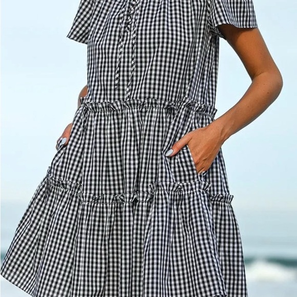 Wyatt Wylde Dresses & Skirts - Wyatt Wylde Gingham Checkered Tiered Dress